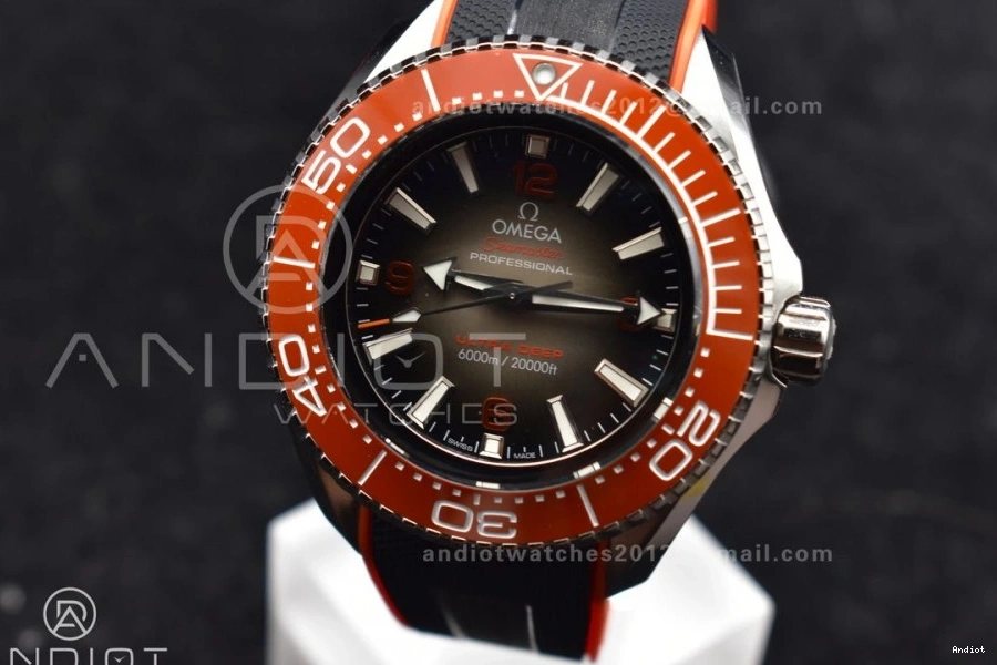 Ceramic on Best Bezel SS Deep 6000M Ultra A2824 Rubber Dial Edition Seamaster 1:1 Black Strap Gray TF Orange 1218